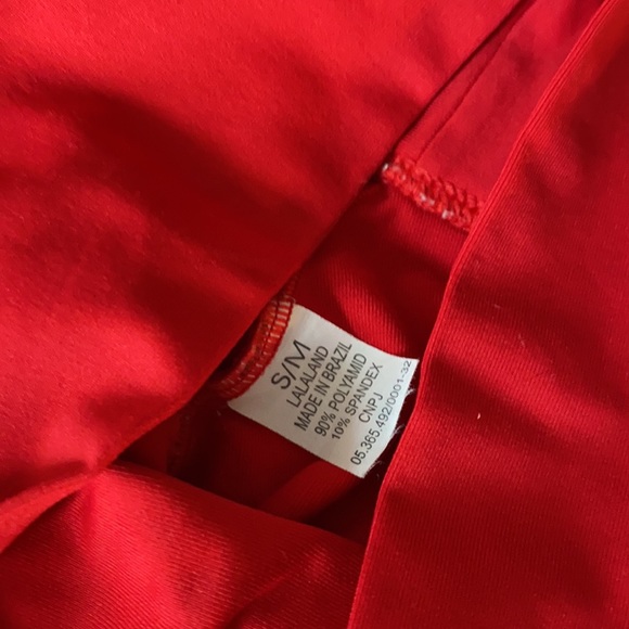 LaLa Land Red Full Length Leggings - Picture 3 of 3